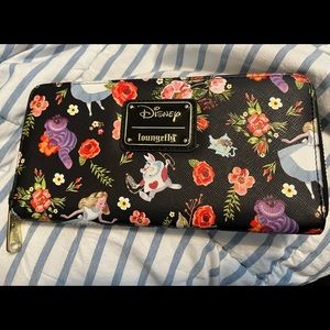 Loungefly AOP Alice In Wonderland Wallet only EUC